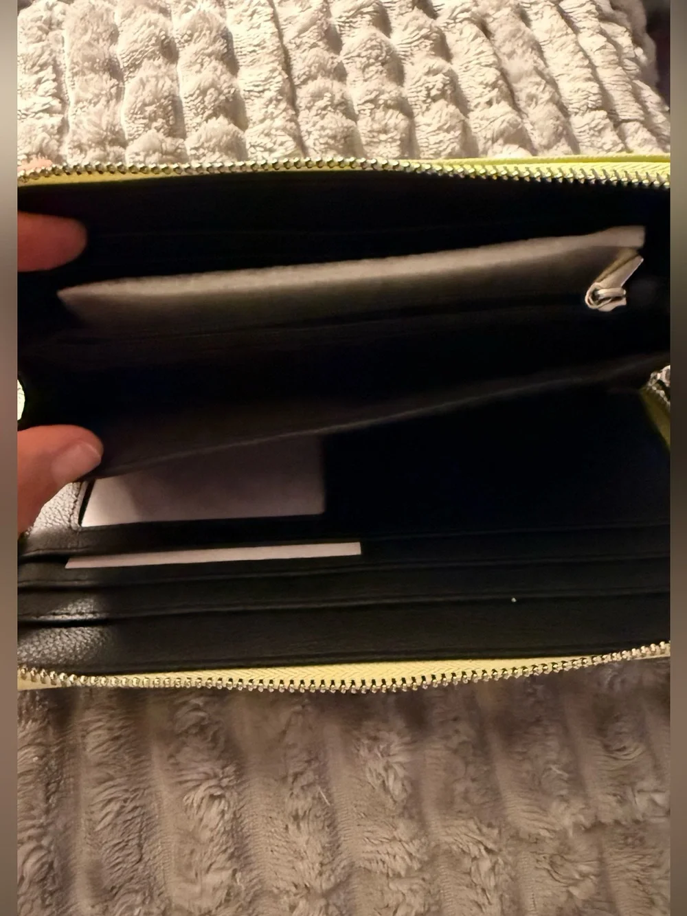 Steve Madden Yellow BZIP-WEB Continental Zip Around Wallet Wristlet Pouch NWT
